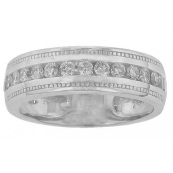 1.25 ct Mens Round Cut Diamond Wedding Band Ring